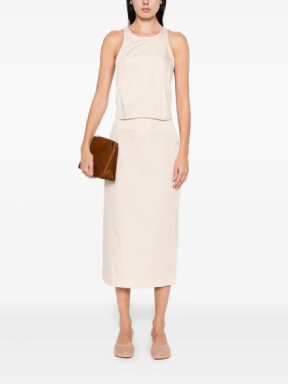 St. Agni ivory midi skirt